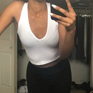 White halter top